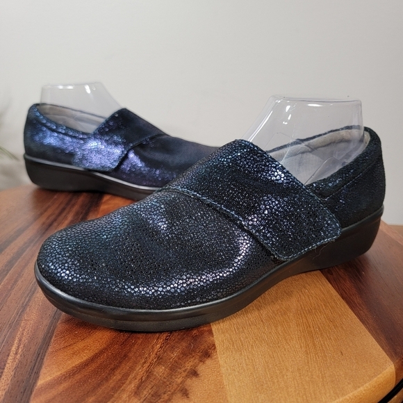 Alegria Lauryn Professional Loafers Blue Sparkle Size 39 - Picture 3 of 17